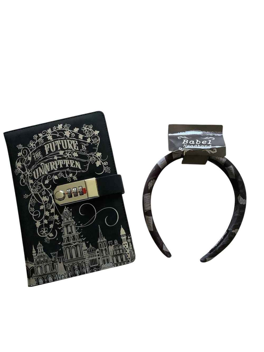 Lot OwlCrate Babel Locking Journal and Fabric Headband